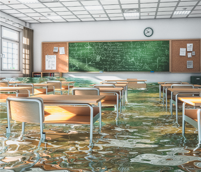 flooded classroom