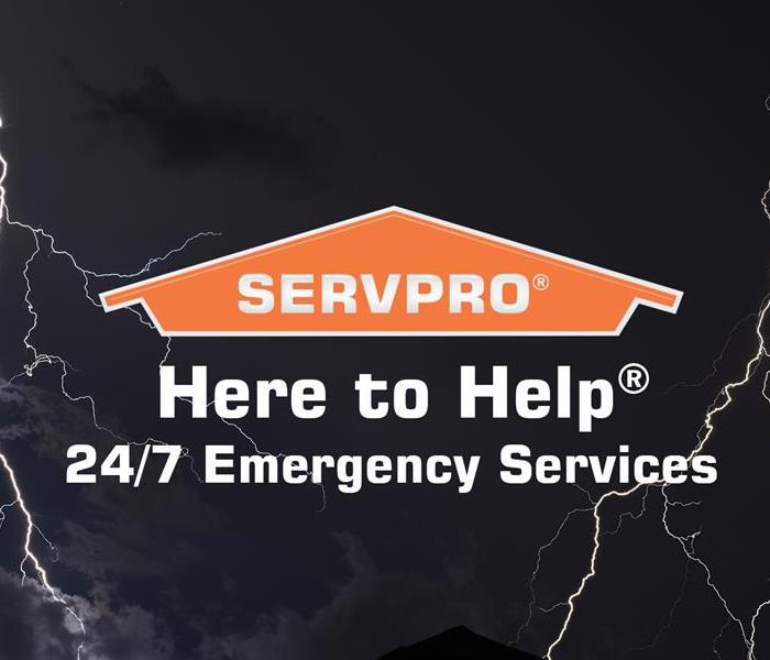 stock image of lightning with SERVPRO logo and slogan